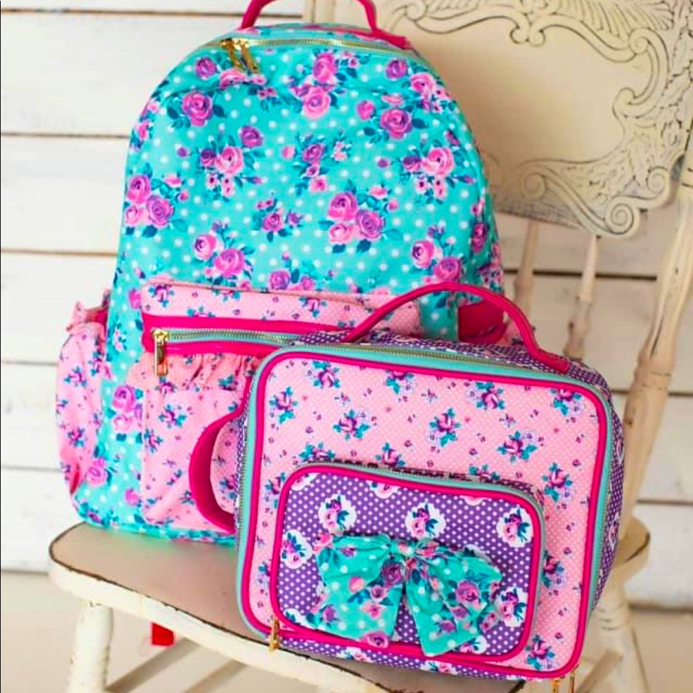 Olive Mae Clothing backpack with matching lunch kit